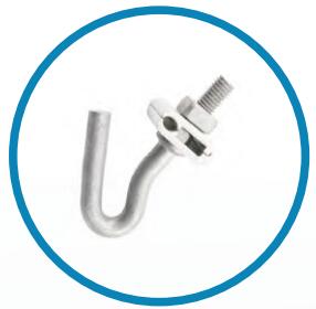 J Hook Drive Hook Poleline Hardware Screw - China Clamp, Galvanized Steel