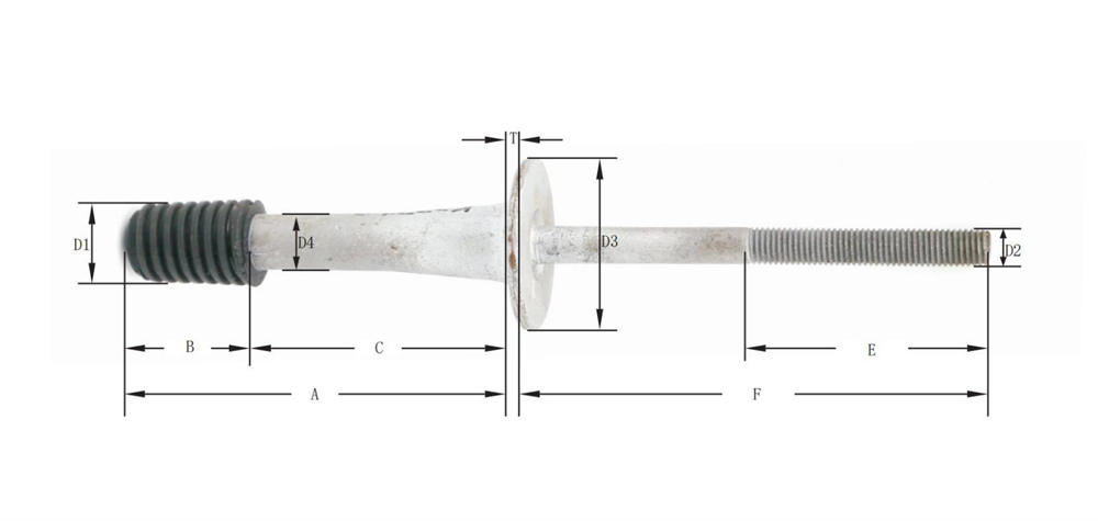 High Voltage Nylon Thread Crossarm Pin