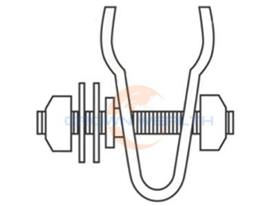 E type lashing wire clamp