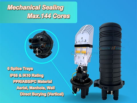 Dome Fibre Optic Splice Closure Mechanical Sealing